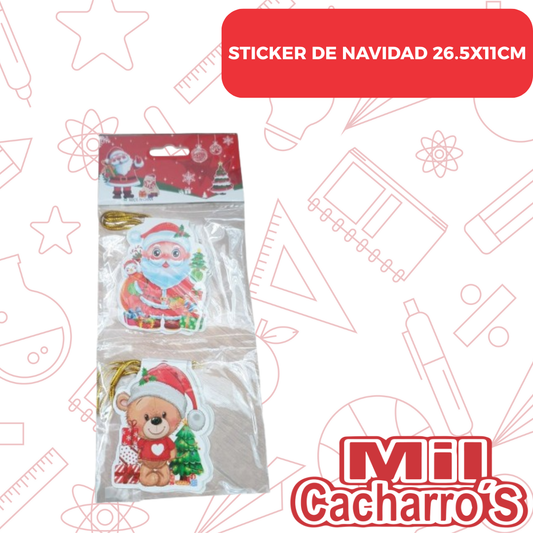 Sticker De Navidad 26.5X11 CM