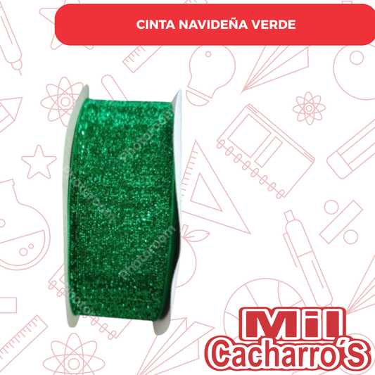 Cinta Navideña Verde