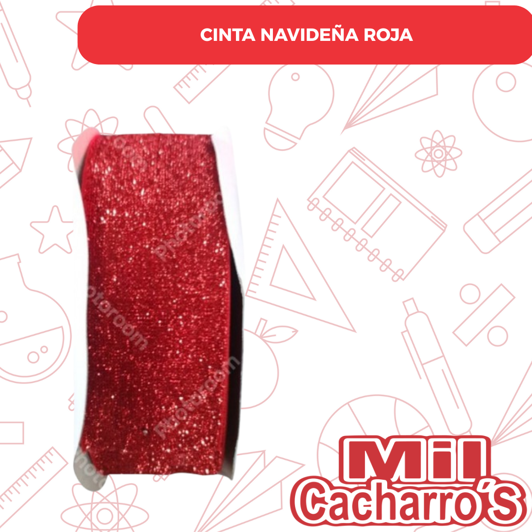 Cinta Navideña Rojo