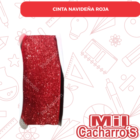 Cinta Navideña Rojo