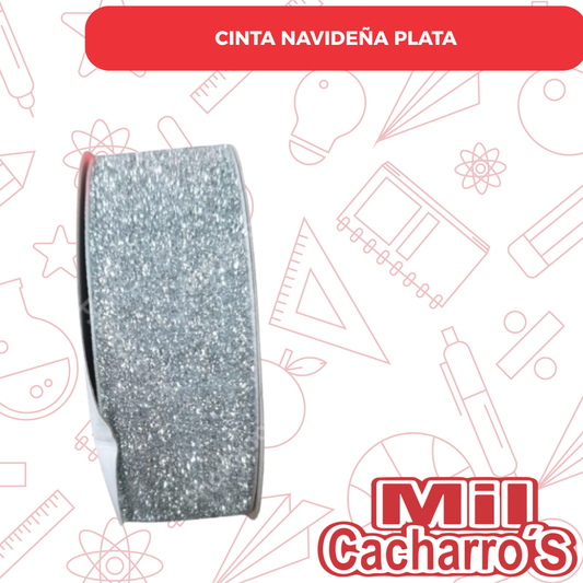 Cinta Navideña Plata