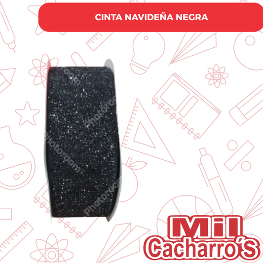 Cinta Navideña Negra