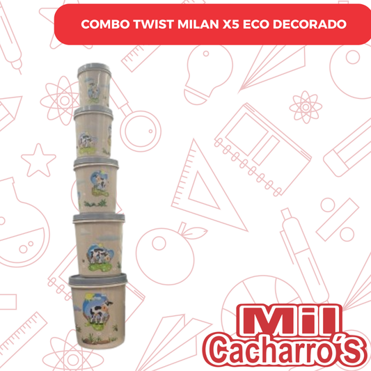 Combo Twist Milan X5 Eco Decorado