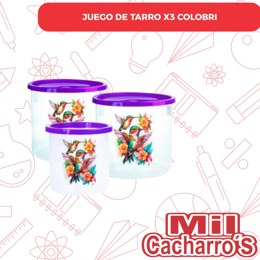 Juego De Tarro X3 Colibri