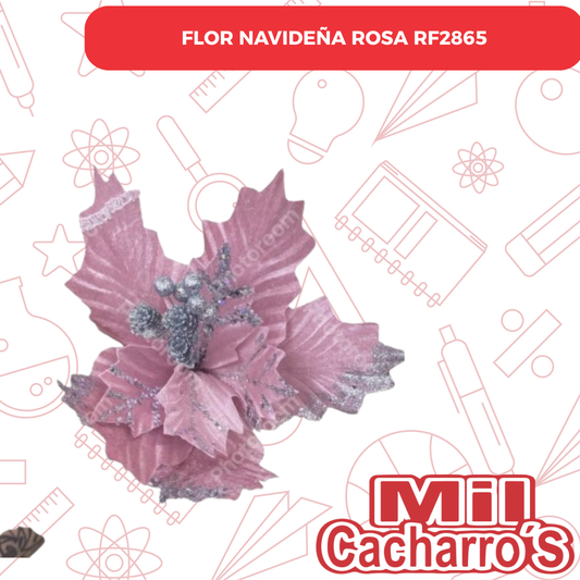 Flor Navideña Rosa RF2865