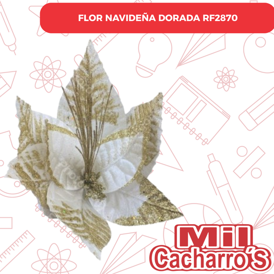 Flor Navideña Dorada RF2870