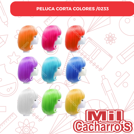 Peluca Corta Colores /0233