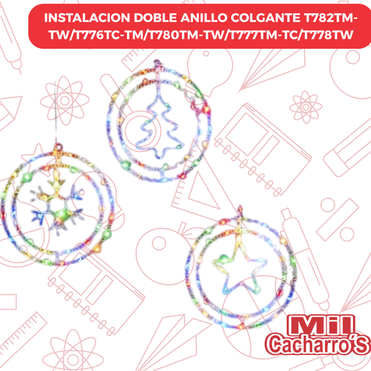 Instalación doble Anillo Colgante T782TM-TW/T776TC-TM/T780TM-TW/T777TM-TC/T778TW