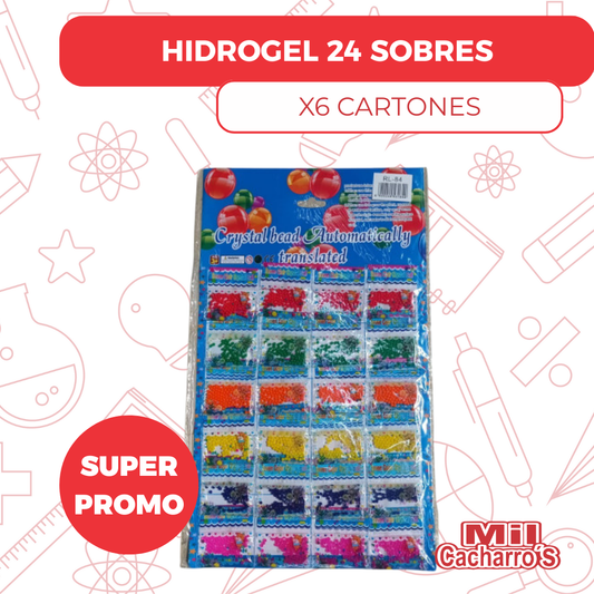 Cartón Hidrogel 24 Sobres X6 Cartones