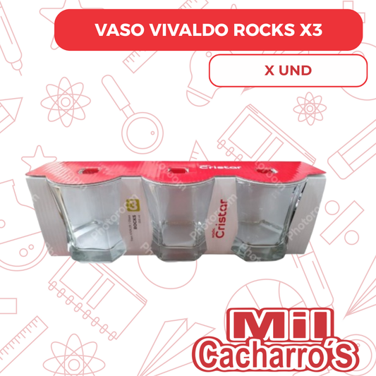 Vaso Vivaldo Rocks X3