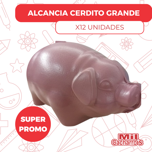 Alcancía Cerdito Grande X12 Unidades