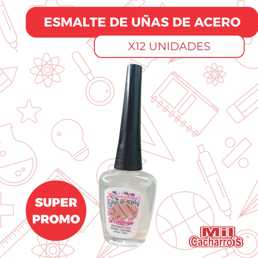 Esmalte Uñas De Acero 12ML X12 Unidades