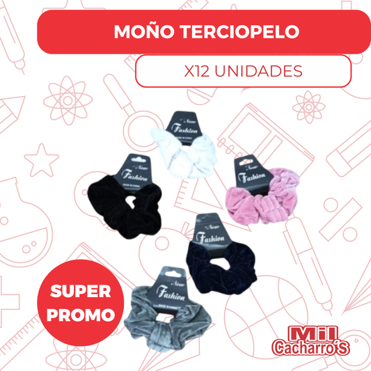 Moña Terciopelo X12 Unidades
