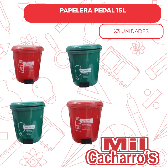Papelera Pedal 15L