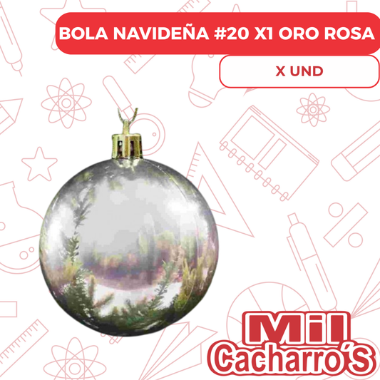 Bola Navideña #20 X1 Oro Rosa