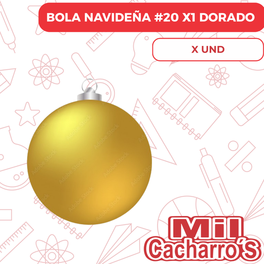 Bola Navideña #20 X1 Dorado