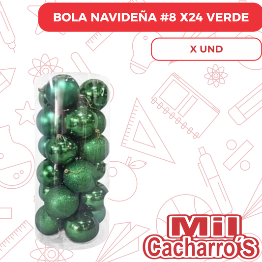 Bola Navideña #8 X24 Verde