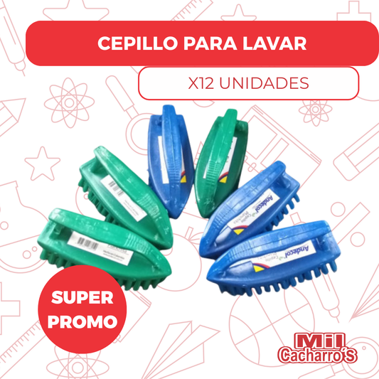 Cepillo Para Lavar Ropa Andecol X12 Unidades