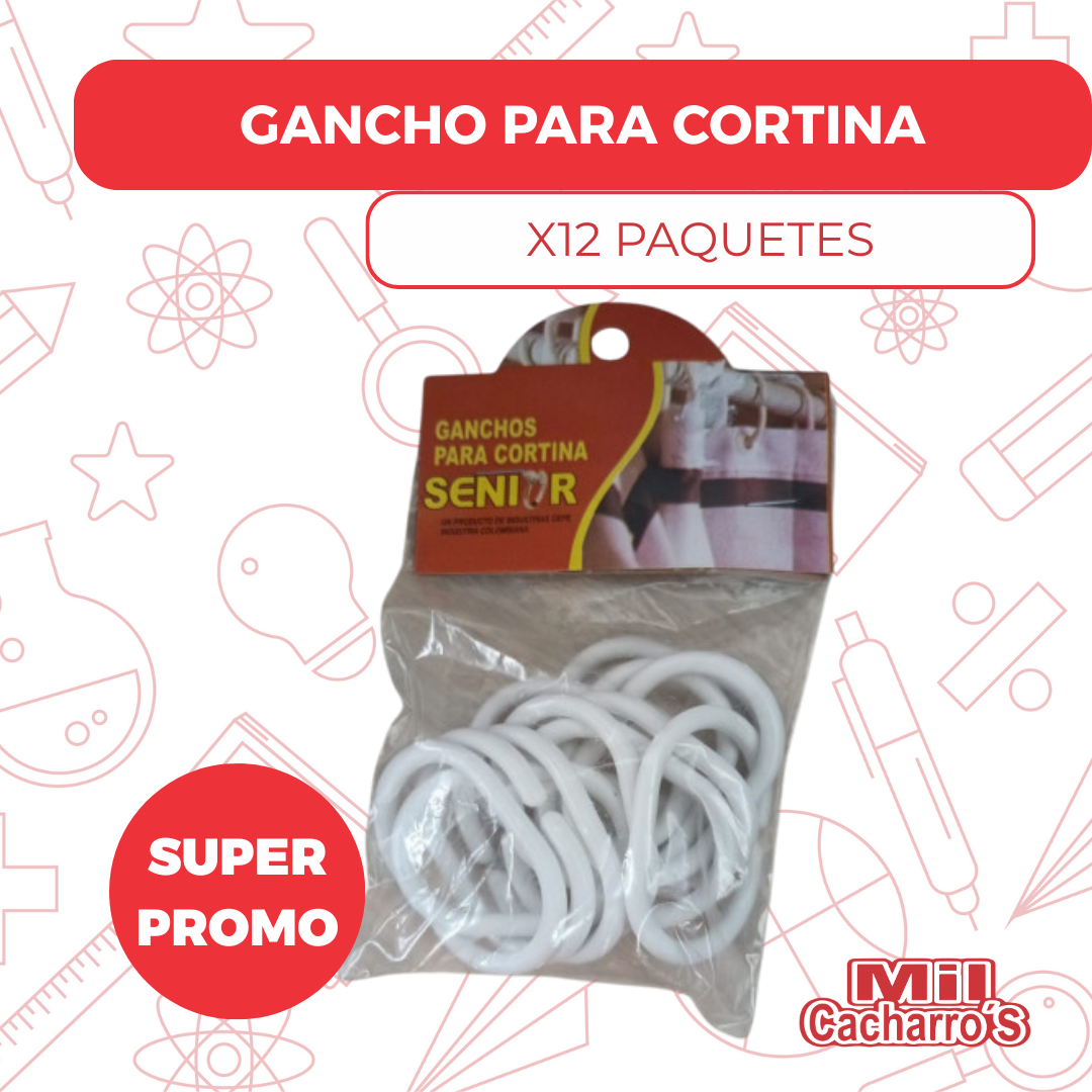 Gancho Para Cortina 12PCS X12 Paquetes