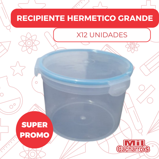 Hermético Redondo Grande #2 X12 Unidades