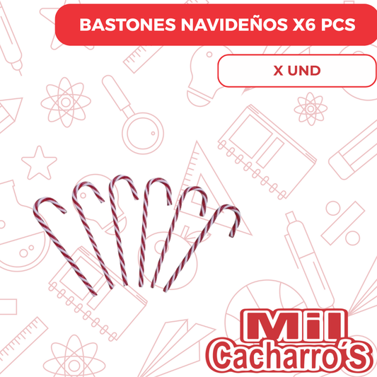 Bastones Navideños X6 PCS