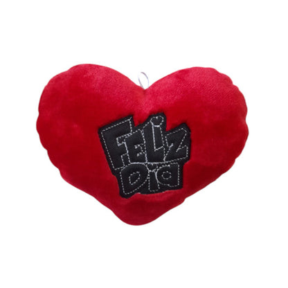 Peluche Corazón Rojo Bordado X6 Unidades