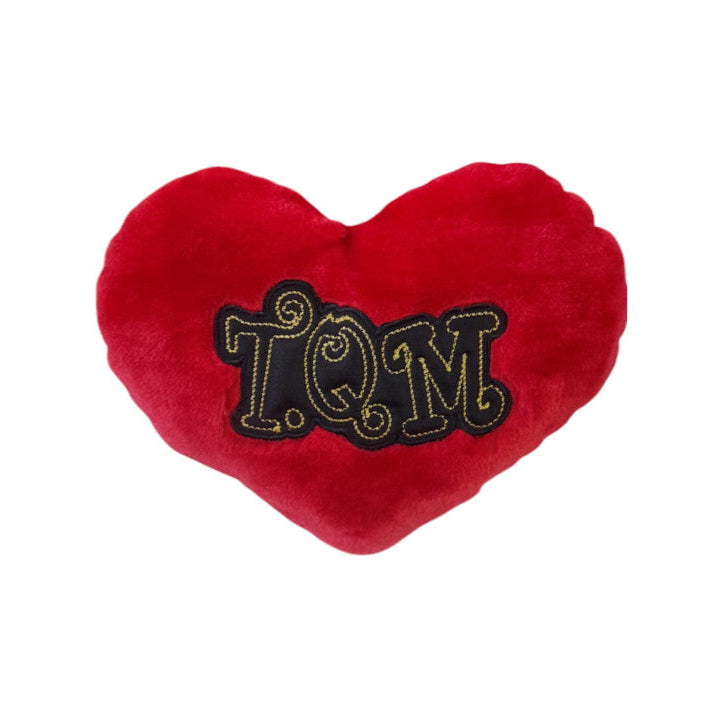 Peluche Corazón Rojo Bordado X6 Unidades