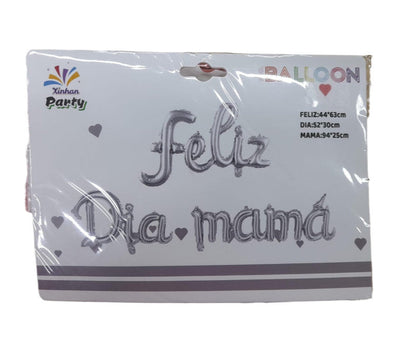 Letrero Inflable Cursivo Feliz Dia Mamá Colores Surtido X12 Paquetes