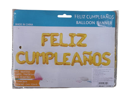 Letrero Inflable Feliz Cumpleaños X12 Unidades