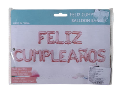 Letrero Inflable Feliz Cumpleaños X12 Unidades